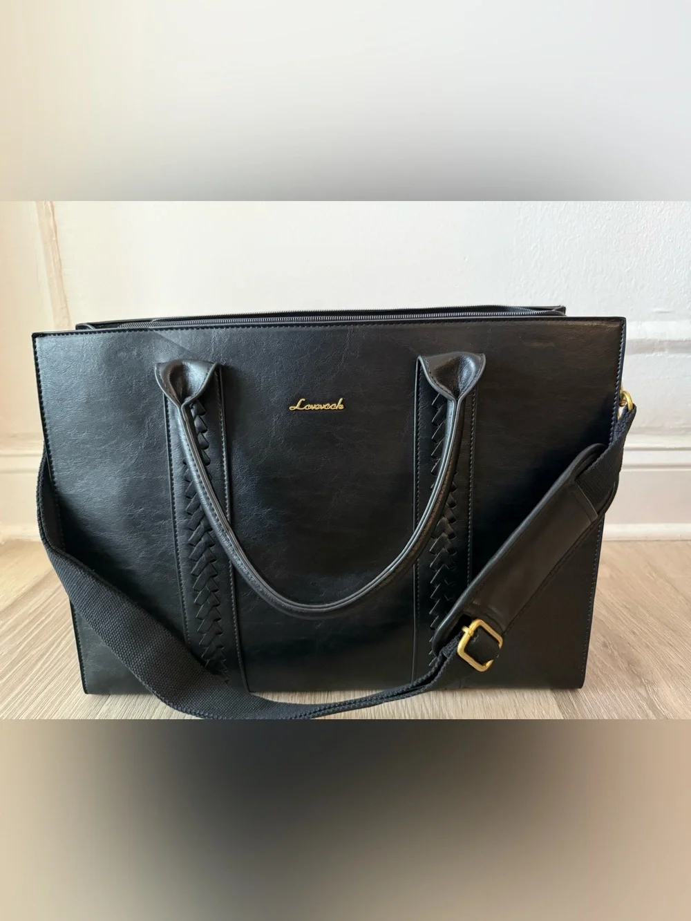 Lovevook Leather Laptop/Work Tote Bag